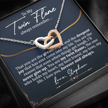Twin Flame Interlocking Hearts Necklace - Love You This Much